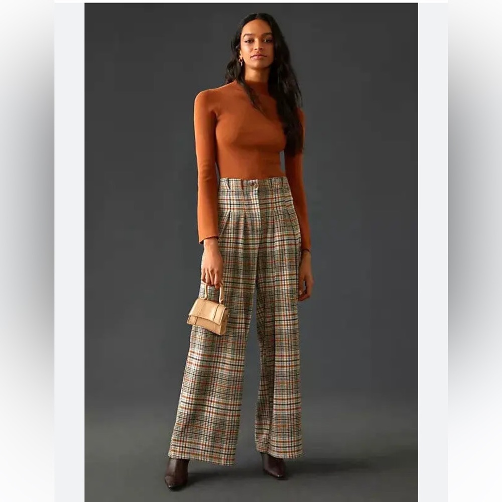 Anthropologie Maeve Pleated Knit Pants